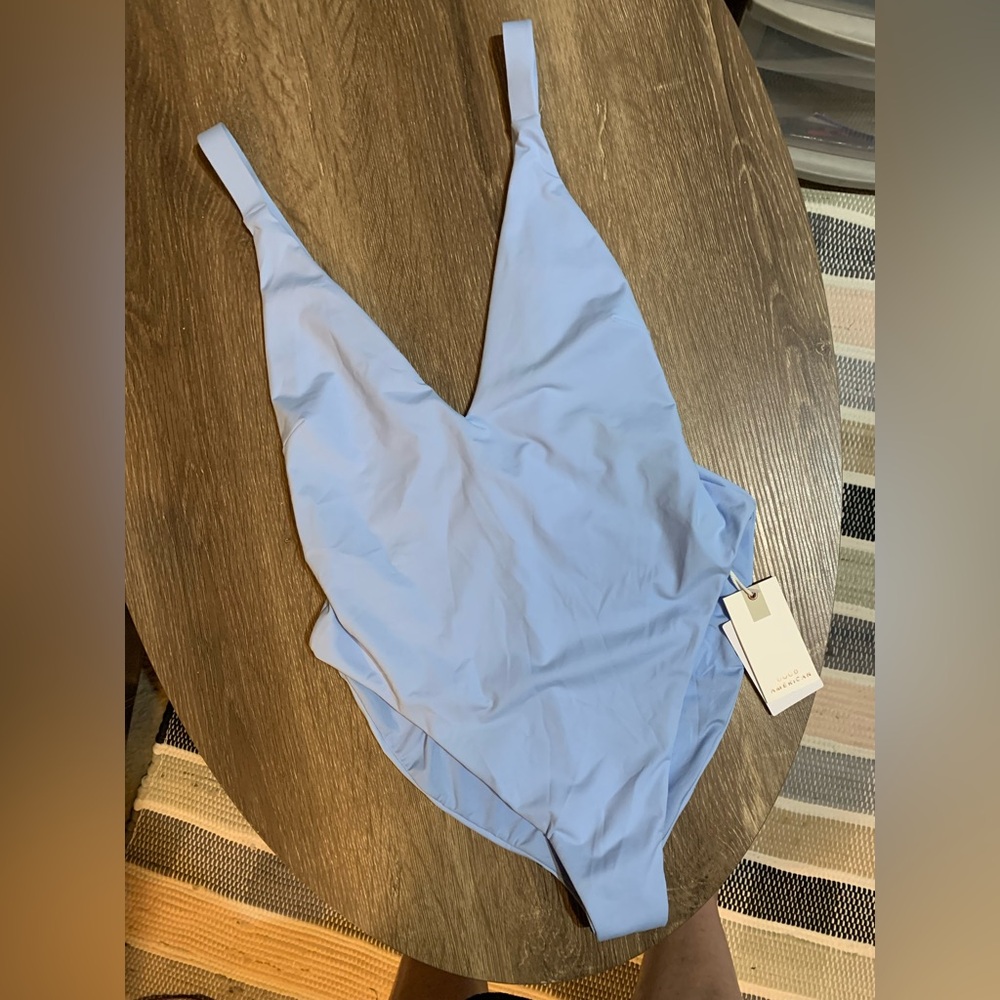 Good American Bathing suit /Bodysuit in Sky Blue Size 3 (10/12)